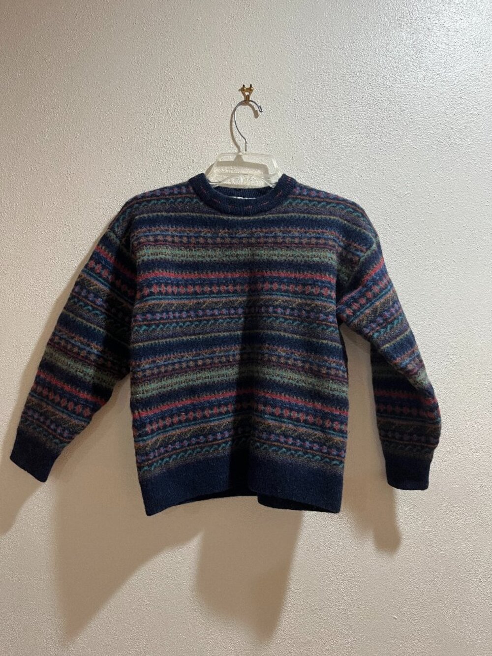 HIGHLAND GLEN Kid's Multicolor Lambswool (Made In Scotland) Sweater - Size 4
